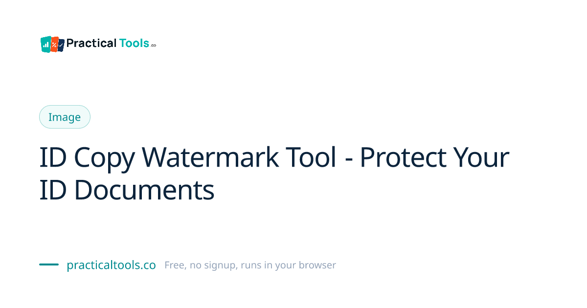 ID Copy Watermark Tool - Protect Passport and ID Documents | Free